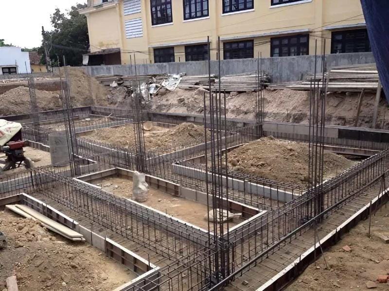 minh họa các loại móng nông và móng sâu trong xây dựng dân dụng